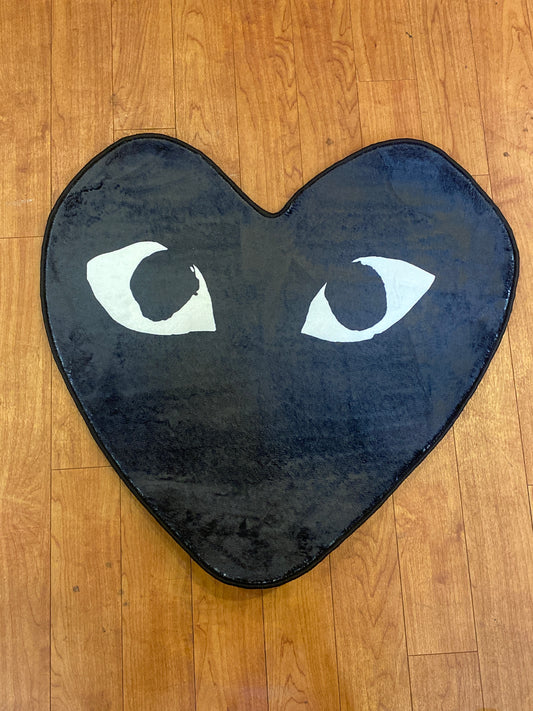 Black Heart Eyes Rug