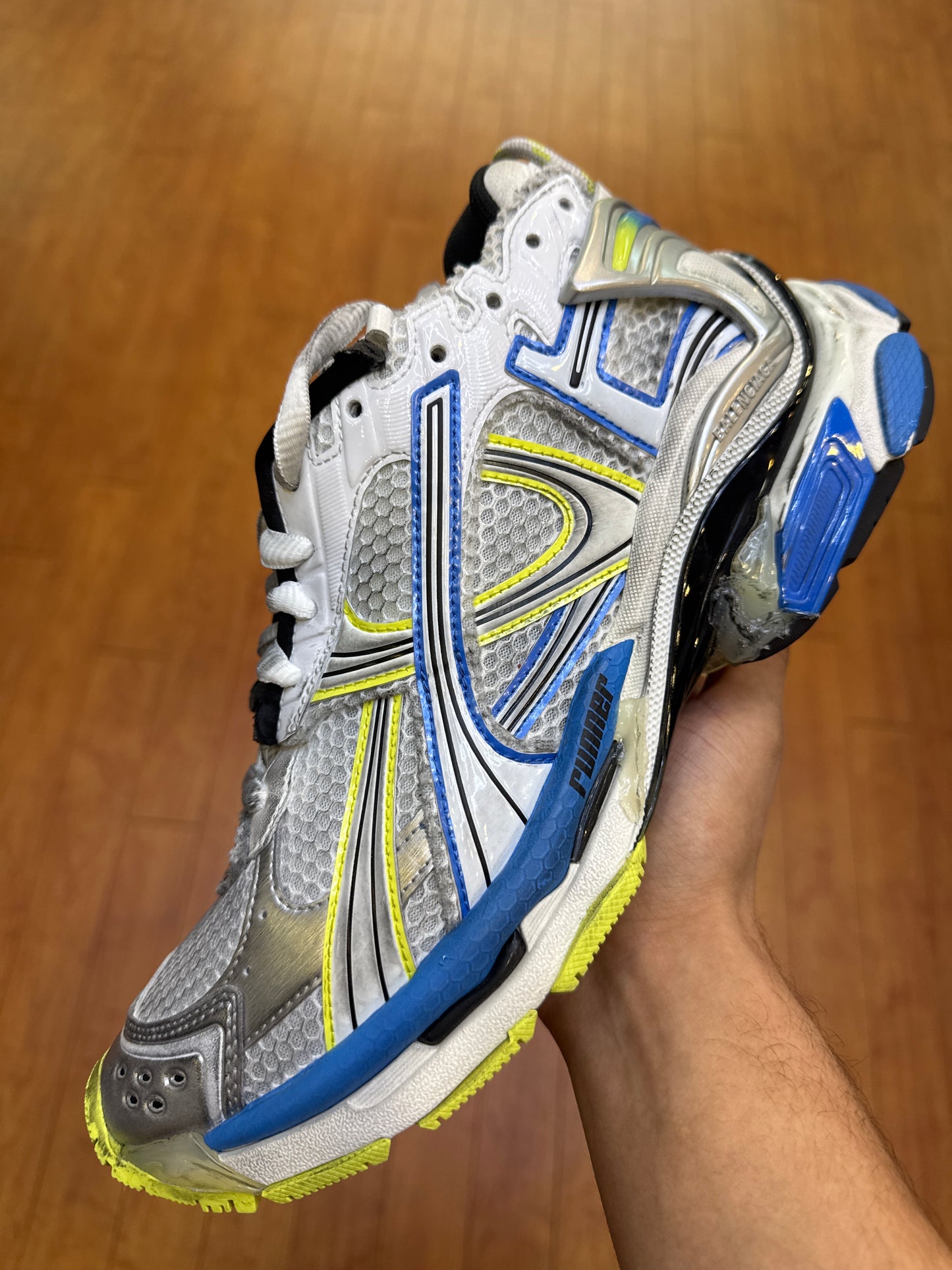 Balenciaga Runner Sneaker White Yellow Blue (Used)