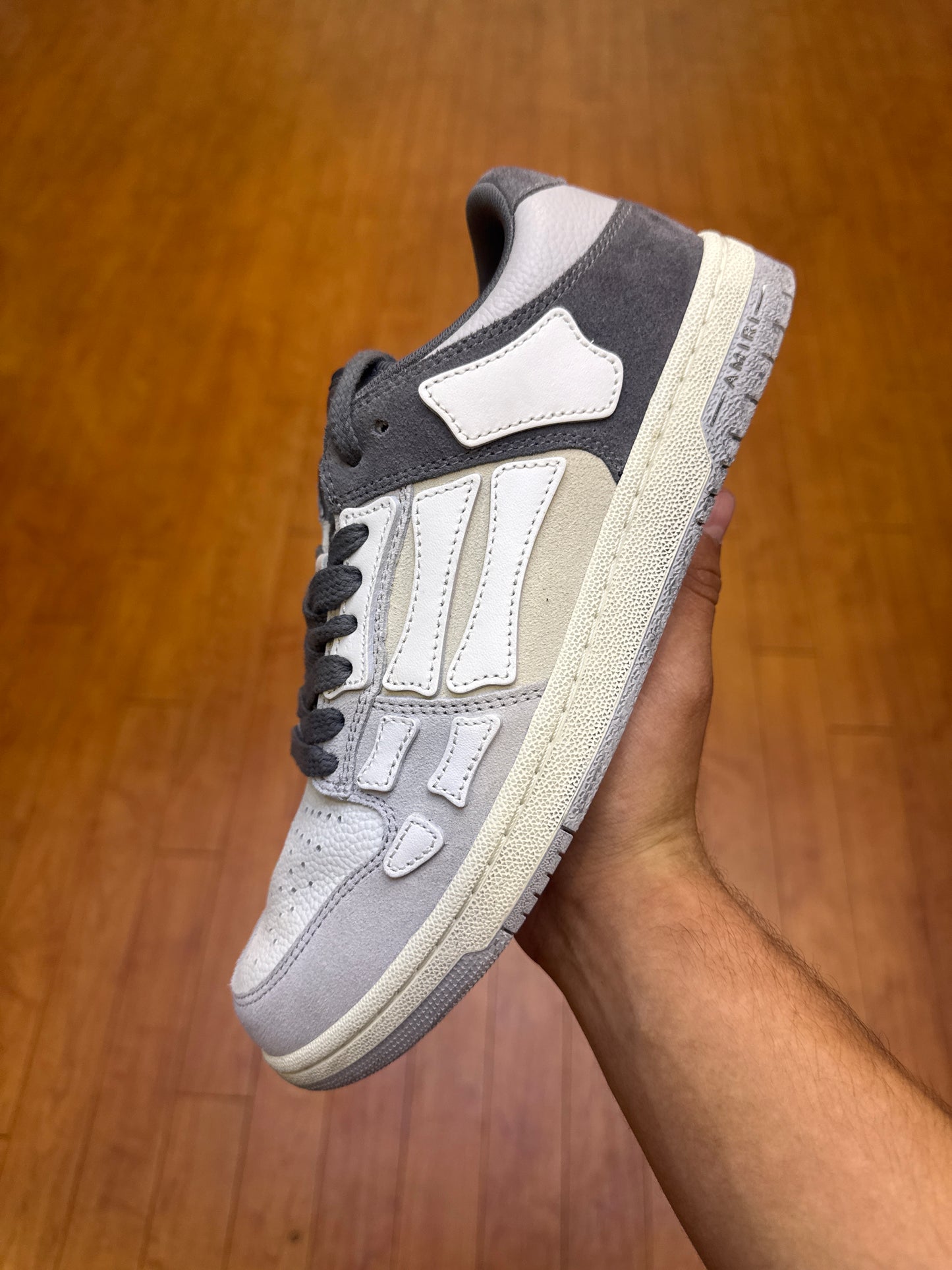 Amiri Skel Top Low Distressed Dark Grey (Used)