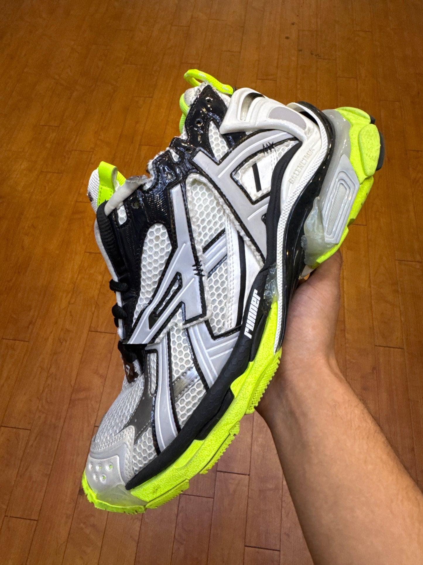 Balenciaga Runner Sneaker White Fluo Yellow (Used)