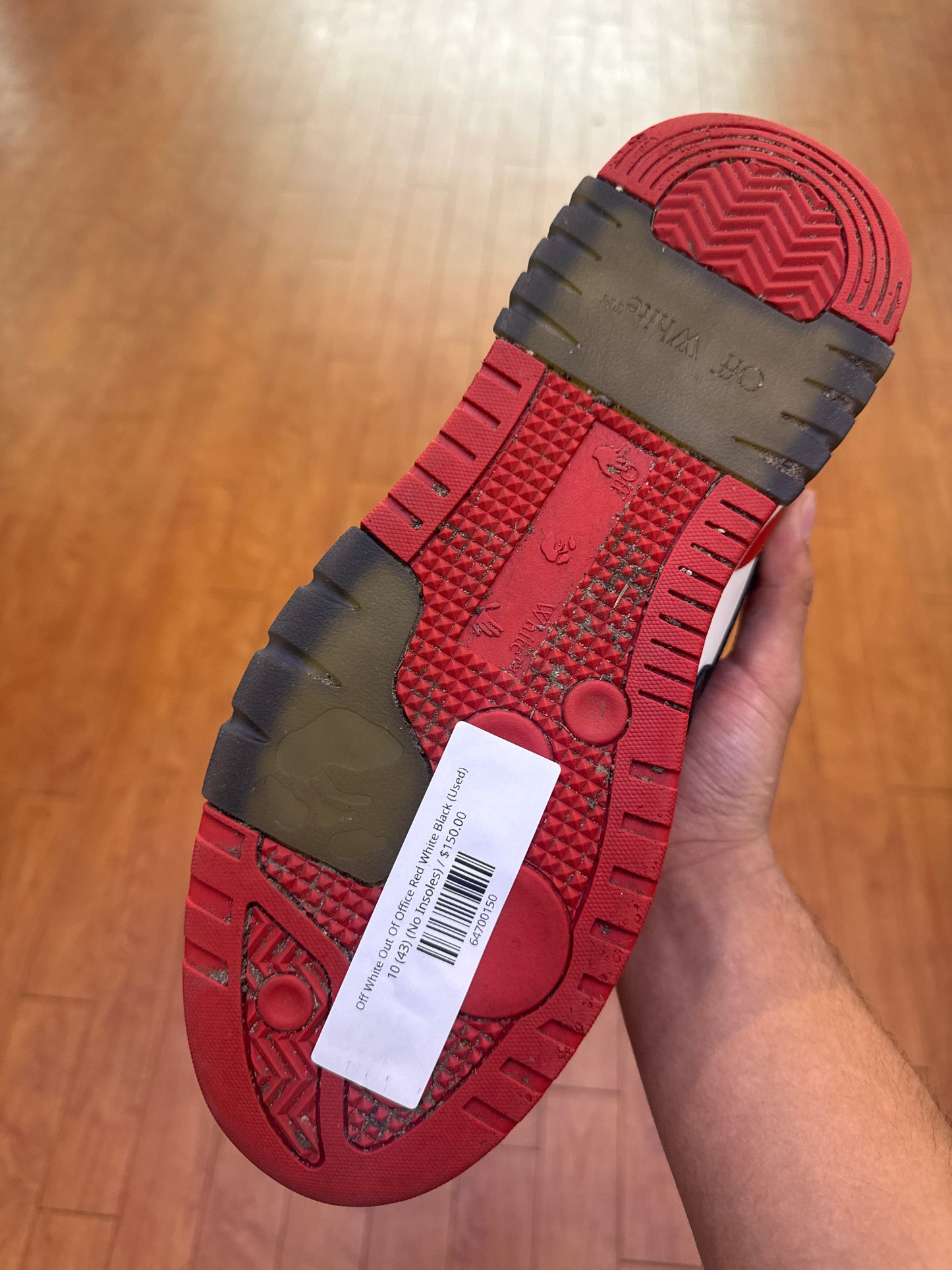 Off White Out Of Office Red White Black (Used)