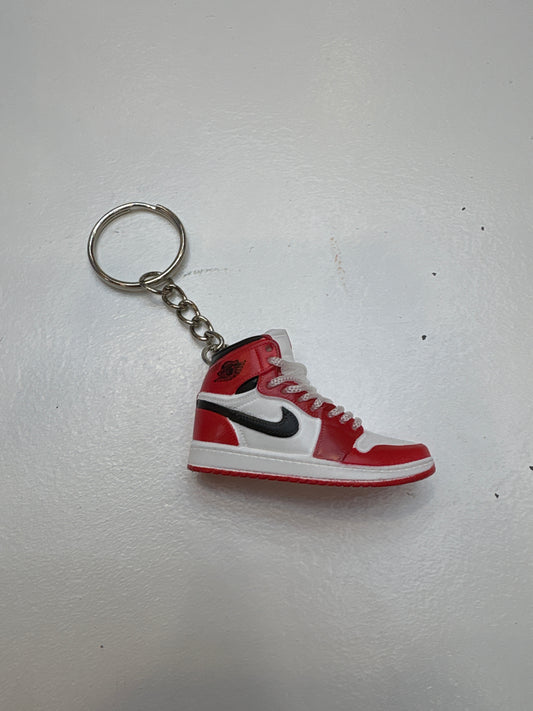 Jordan 1 High Chicago White Laces Keychain