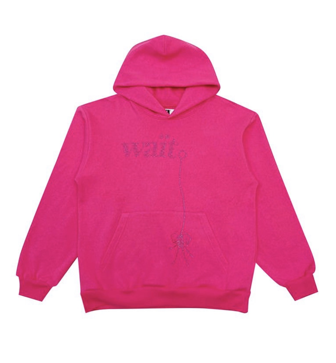 Sp5der Wait Rhinestone Pink Hoodie