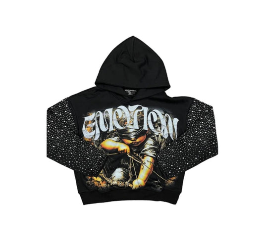 Mixed Emotion Archer Rhinestone Hoodie