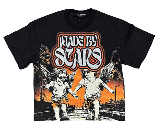 Mixed Emotion Twin Rhinestone Black Tee