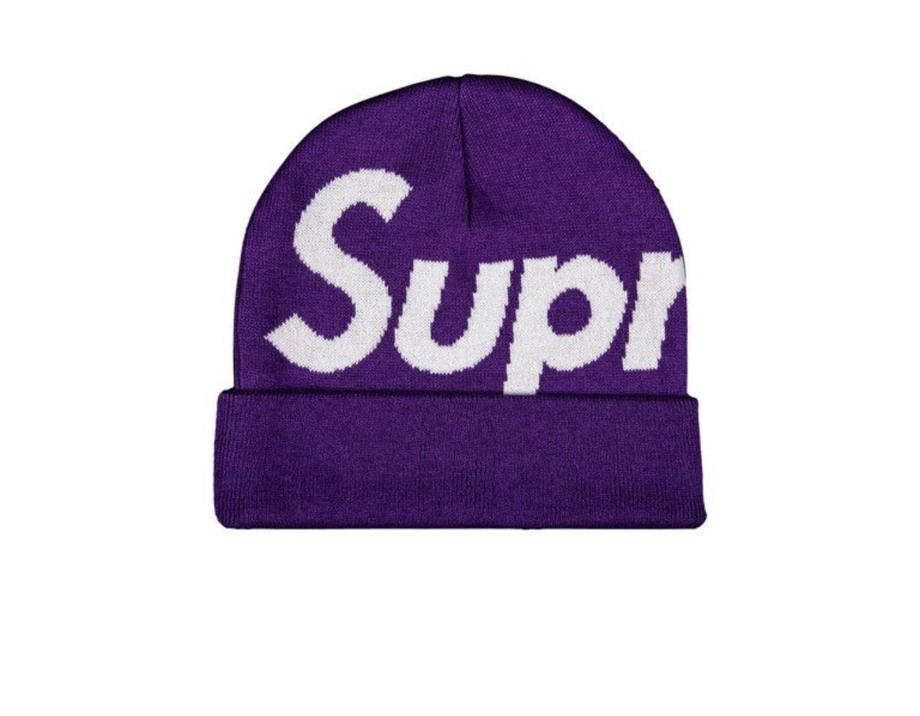 Supreme Big Logo Beanie Purple