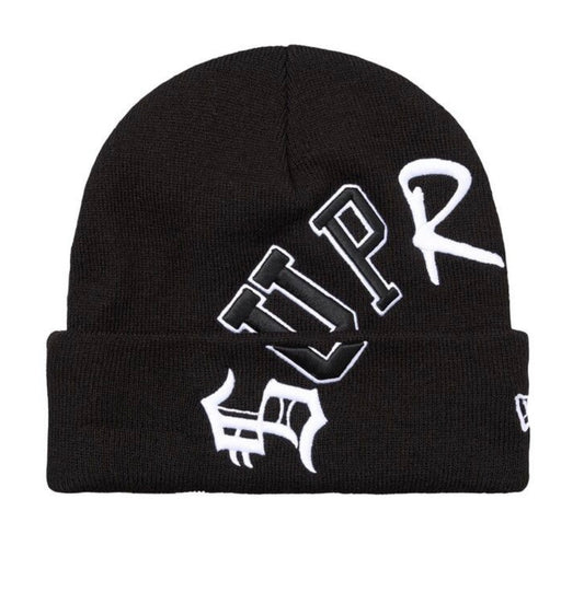 Supreme New Era Arc Black Beanie