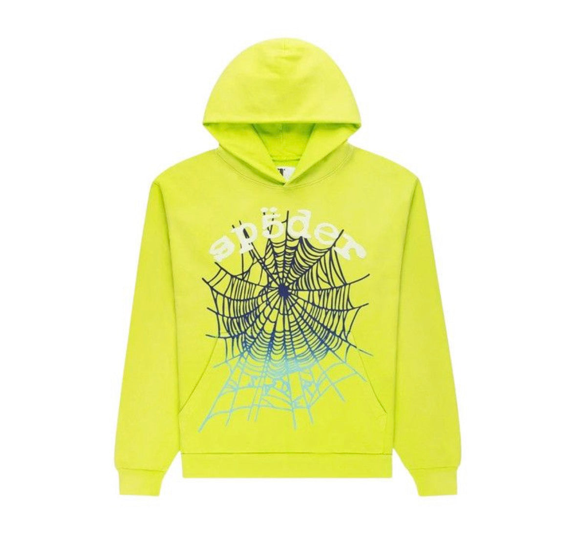 Sp5der Og Web Acid Green Hoodie