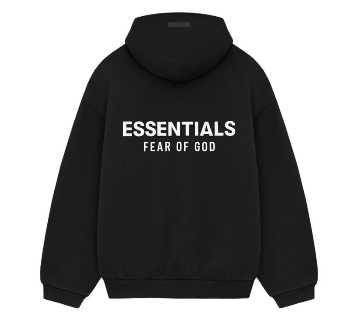 Essentials Fleece Black Hoodie