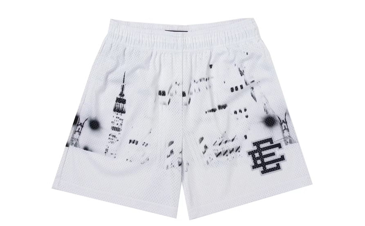 Eric Emanuel White Skyline Shorts