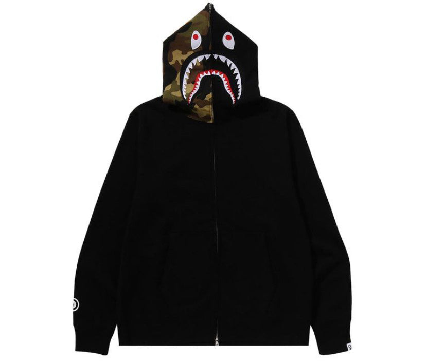BAPE Full Zip Black Hoodie