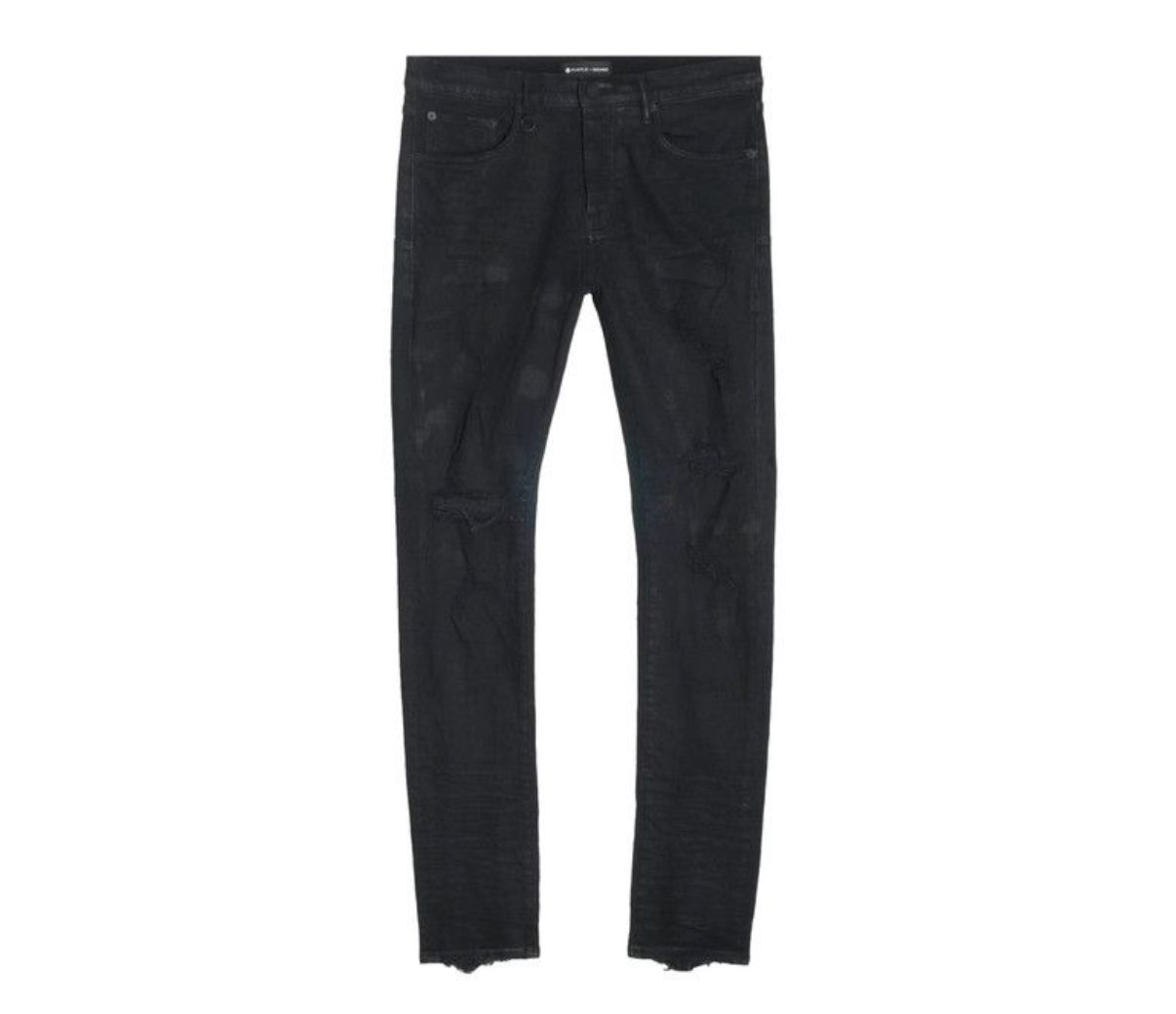 PURPLE BRAND Black Oil Spill Jeans