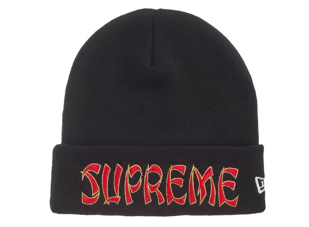Supreme New Era Action Black Beanie