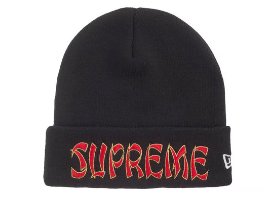 Supreme New Era Action Black Beanie