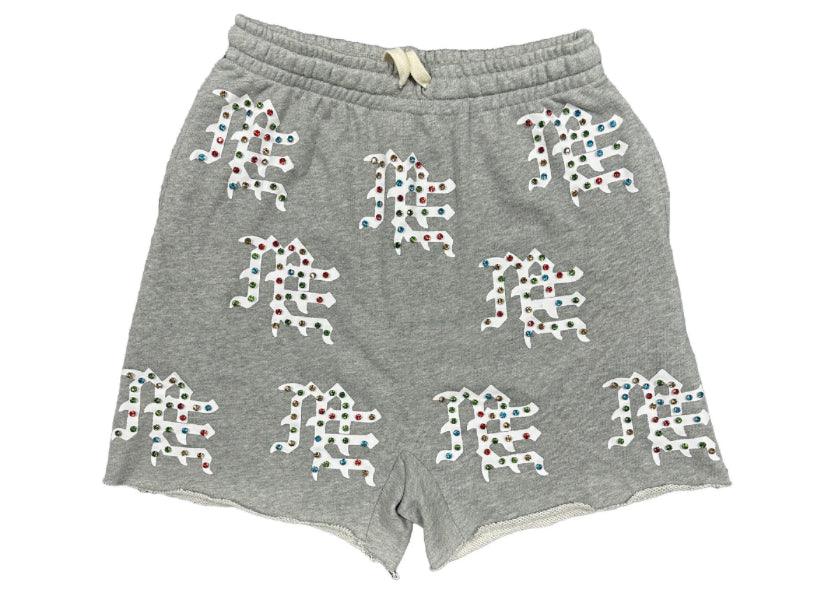 Mixed Emotion Grey ME Logo Shorts