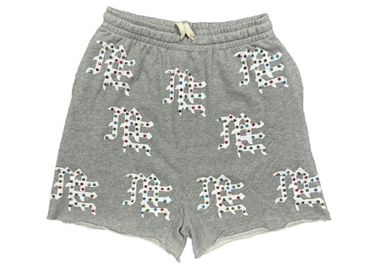 Mixed Emotion Grey ME Logo Shorts