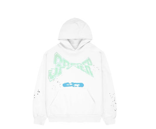 Sp5der Egg Shell White Hoodie