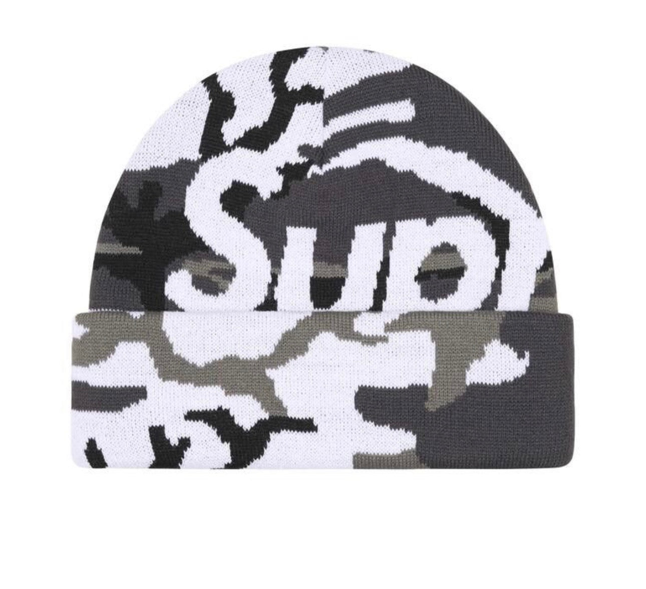 Supreme Big Logo Beanie Snow Camo