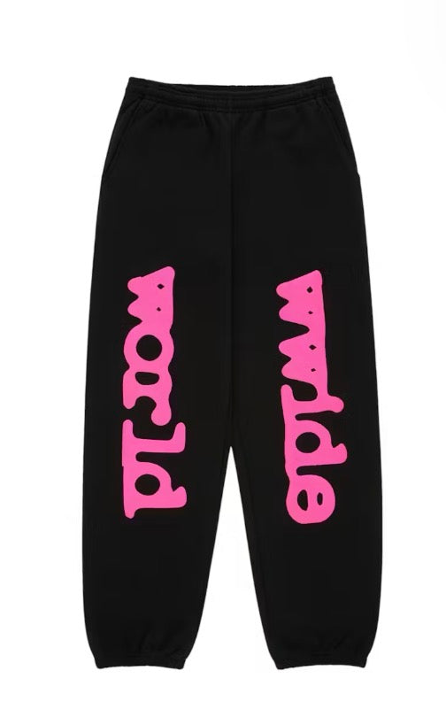 Sp5der Beluga Angel Number Sweatpant Black