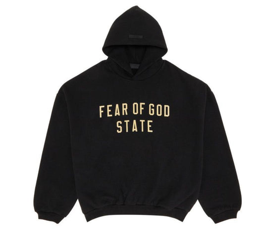 Essentials Fleece Black Hoodie