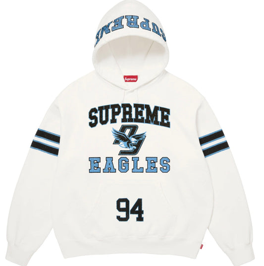 Supreme Rhinestone Eagle Blue Hoodie