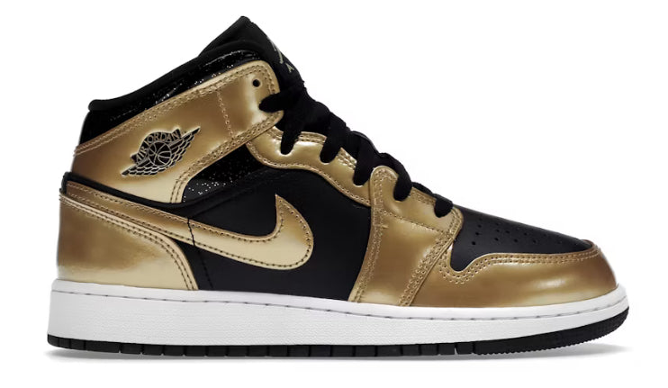 Jordan 1 Mid Metallic Gold Black GS (Used)