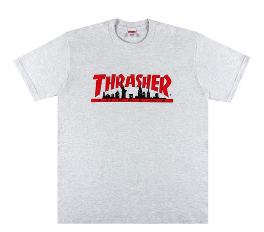 Supreme Thrasher Skyline Tee Ash Grey