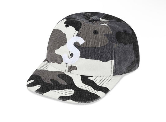 Supreme Canvas S Logo Hat Snow Camo