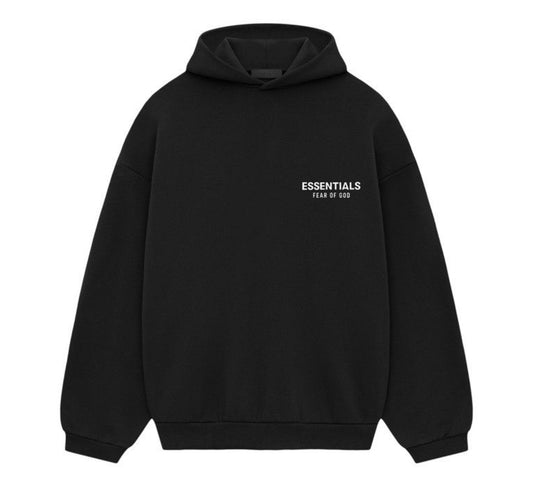 Essentials Fleece Black Hoodie