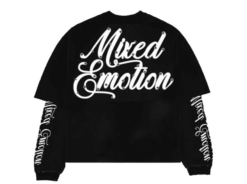 Mixed Emotion Black Blur Long Sleeve Tee
