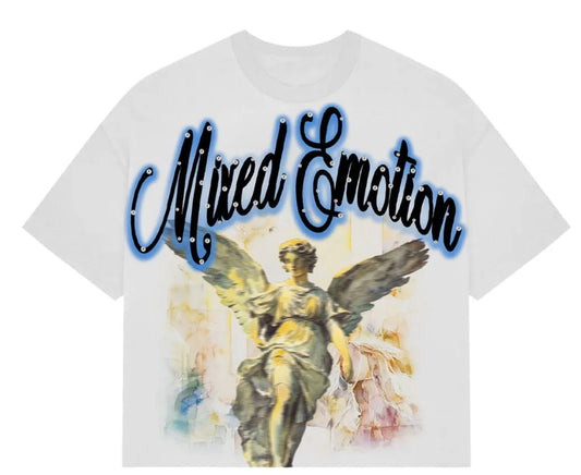 Mixed Emotion White Statue Tee
