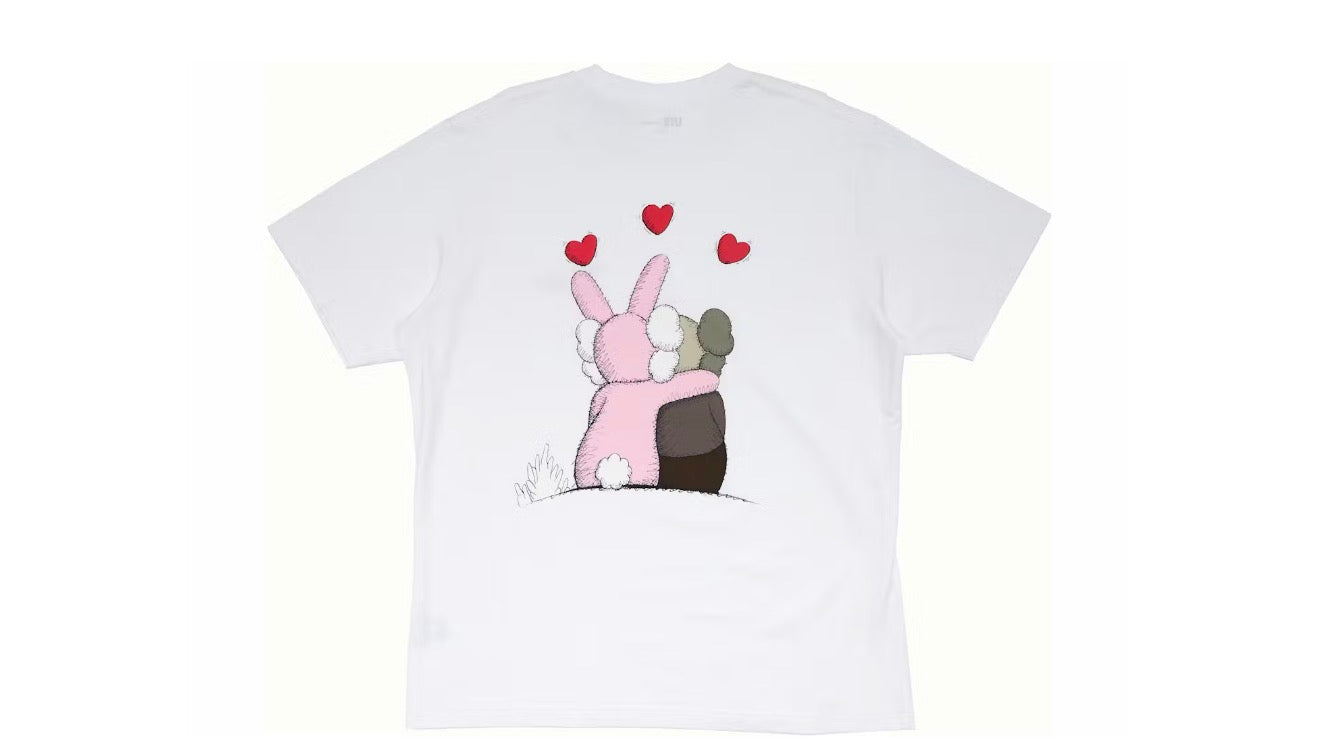 KAWS X Uniqlo Warhol Kisses White Tee