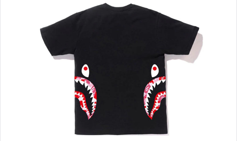 BAPE ABC Side Shark Tee Black/Pink