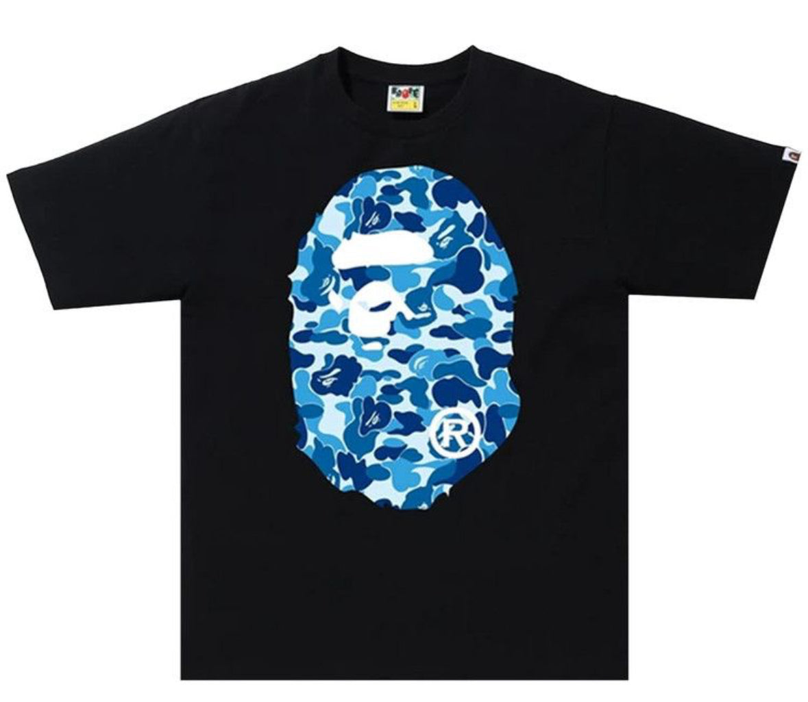 BAPE ABC Camo Big Ape Head
Tee Black/Blue