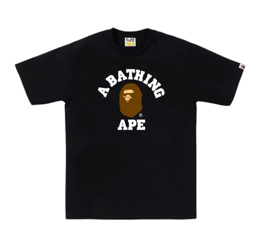 BAPE College T-Shirt Brown/Black