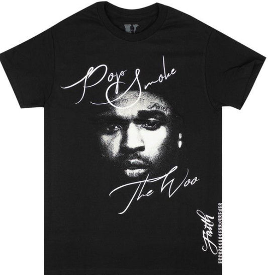 Vlone X Pop Smoke Faith Black Tee