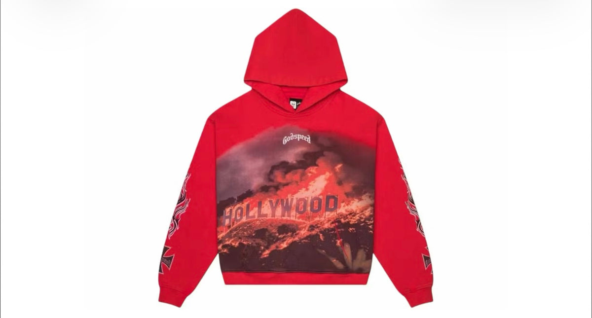 Godspeed Hollywood Inferno Hoodie Red Wash