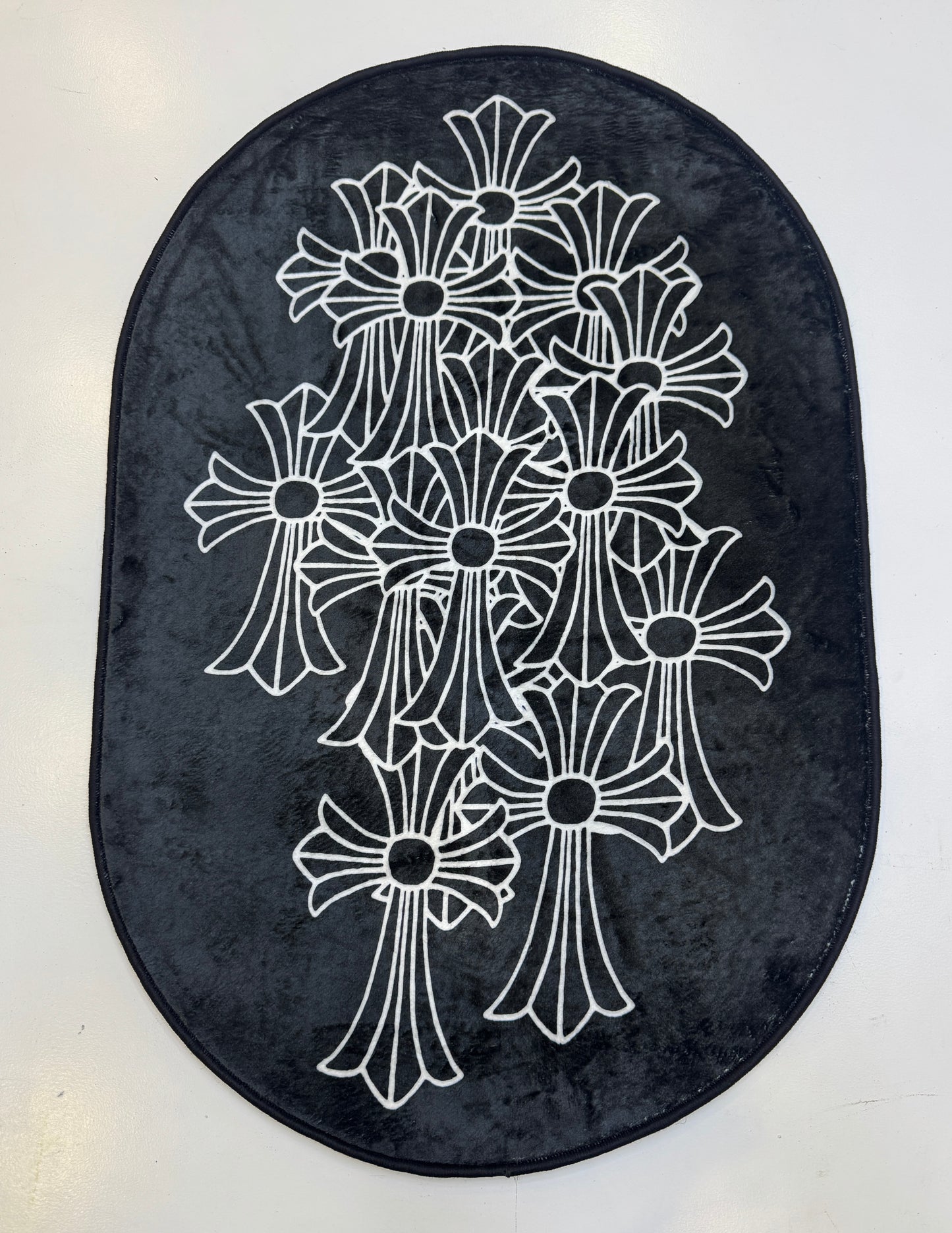 Chrome Hearts Oval Black Rug