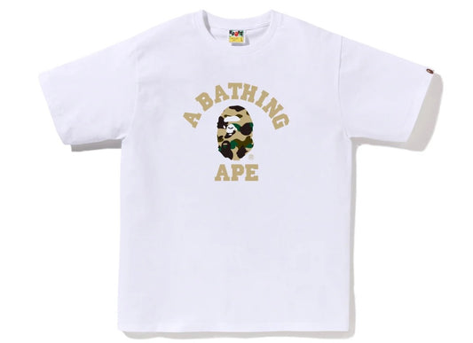 BAPE 1st Yellow Camo College Tee