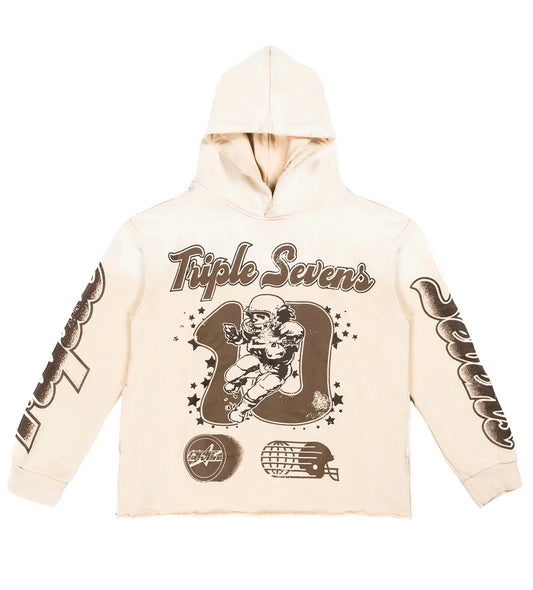 Triple 7 All Star Beige Hoodie