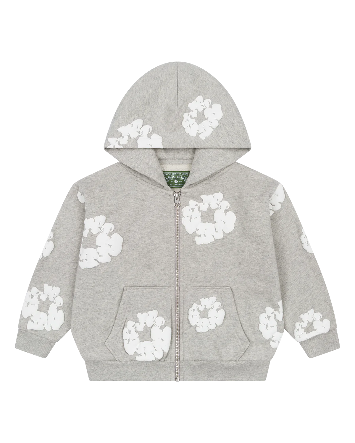 Denim Tears Grey Zip Up Hoodie (Kids)