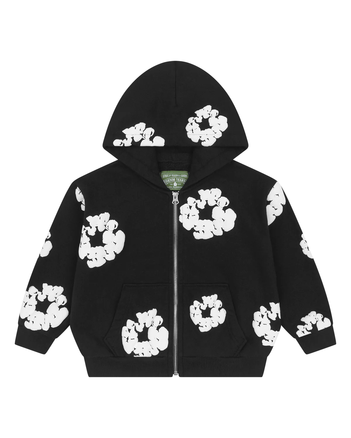 Denim Tears Black Zip Up Hoodie (Kids)
