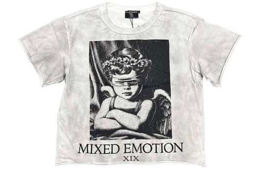 Mixed Emotions Trendy White Tee