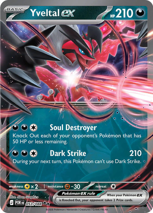 Yvelta EX Pokemon Card