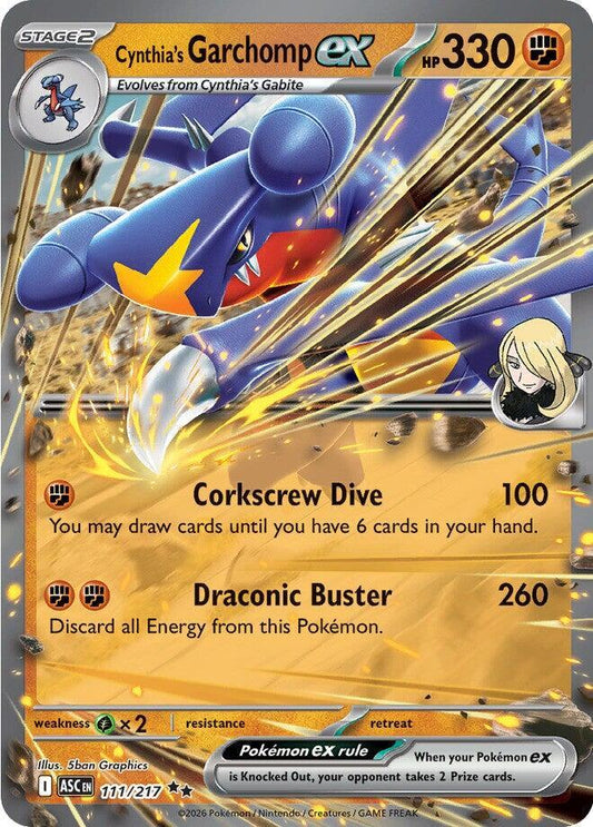 Cynthia’s Garchomp EX Pokemon Card