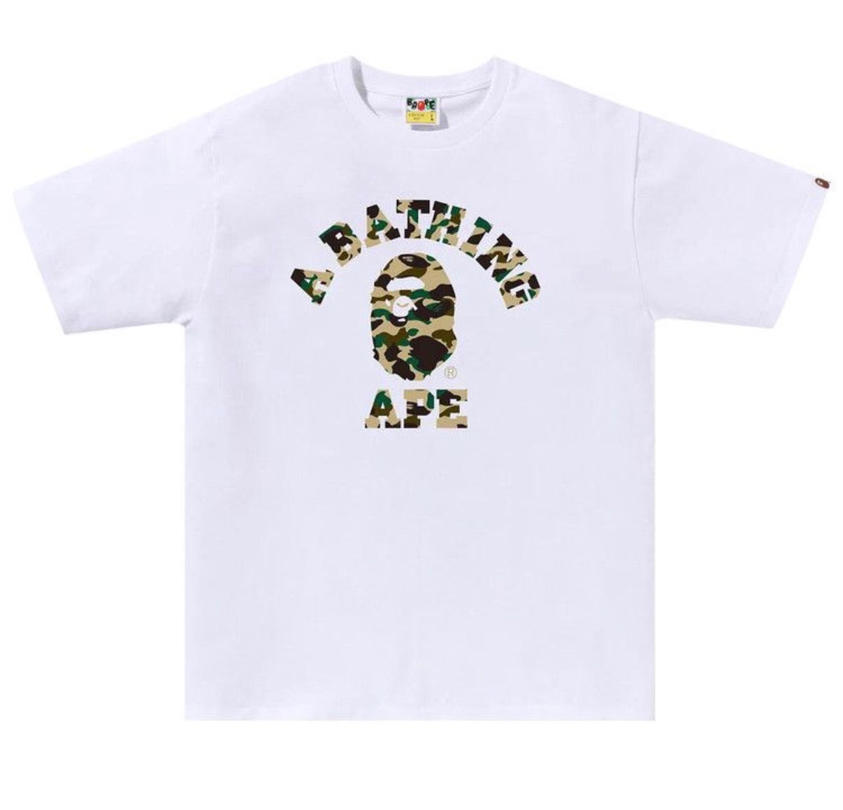BAPE 1st Yellow Camo College Tee