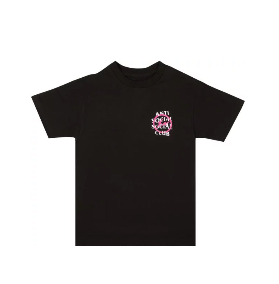 Anti Social Social Club x Fragment Design Pink Bolt Black Tee