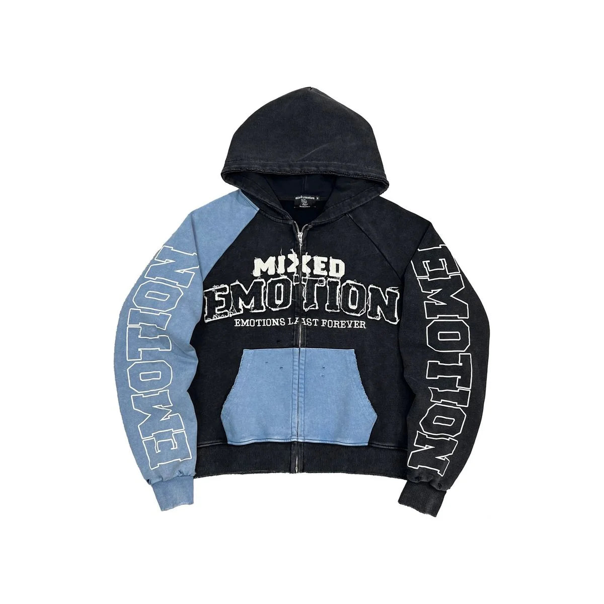 Mixed Emotions Blue Split Decision Hoodie