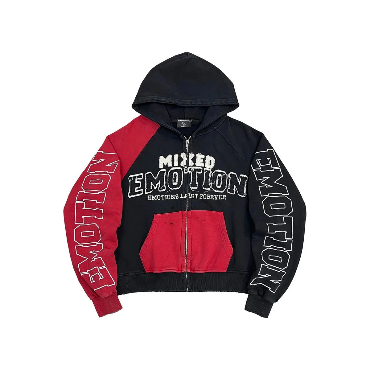 Mixed Emotions Red Split Decision Hoodie