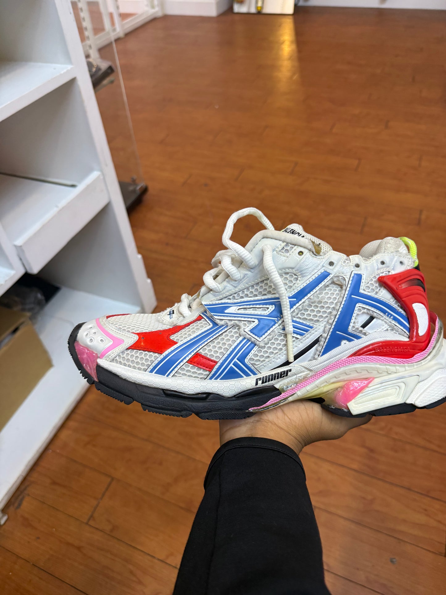 Balenciaga Runner White Red Blue Pink (Used)